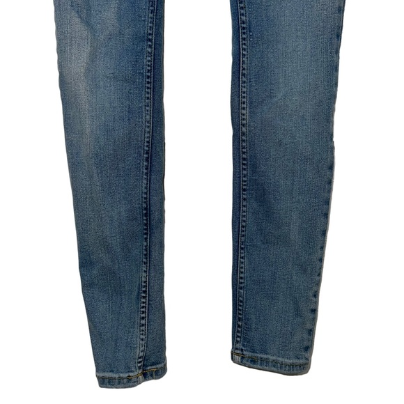 Free People Blue Denim High Rise Long and Lean Jean Skinny Jegging Size 26 Short - Picture 8 of 11
